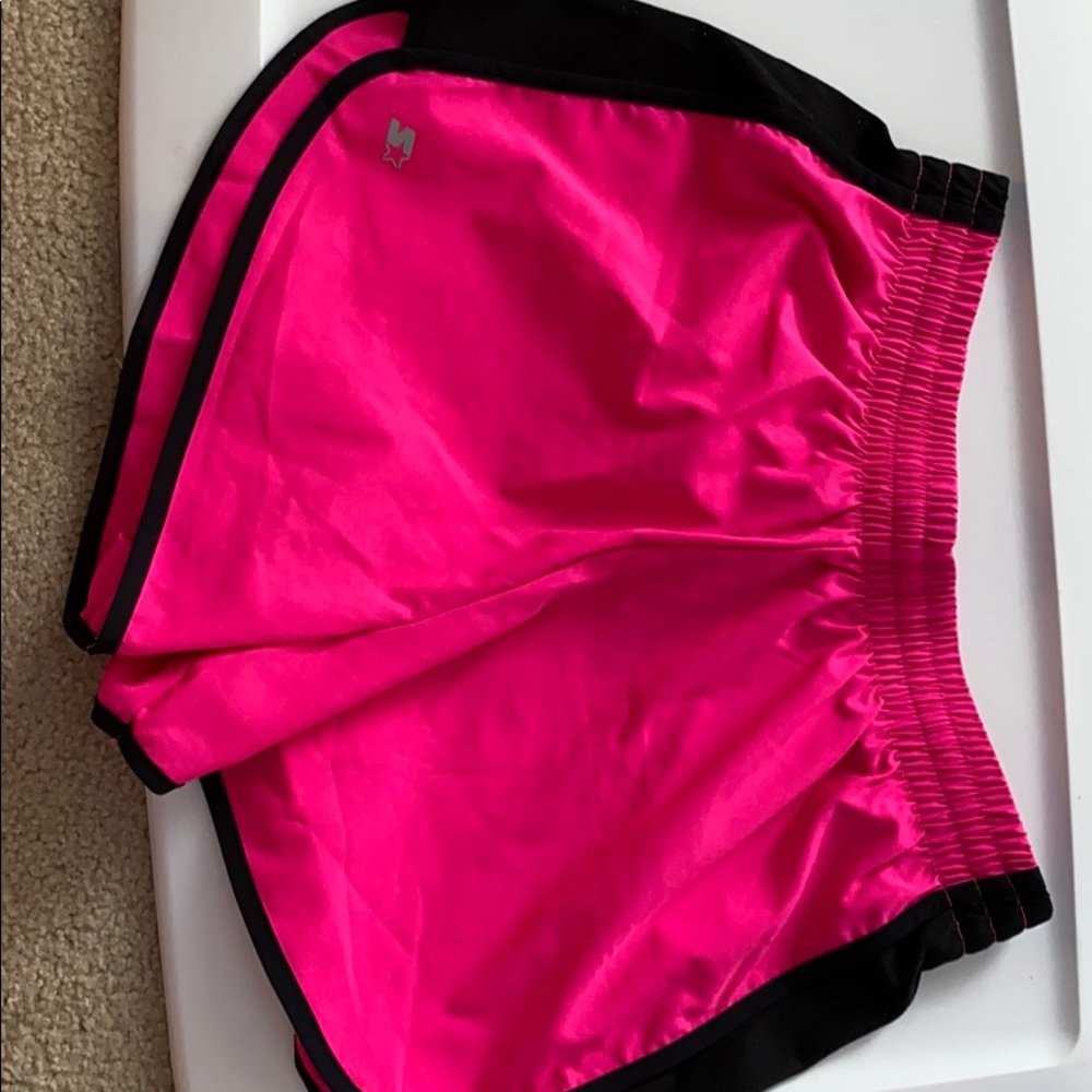 Hot pink athletic shorts